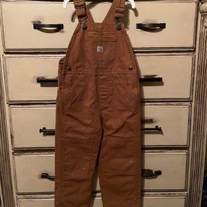 Toddler Carhartt Canvas Bib Overalls - Carhartt Brown -  3/3T